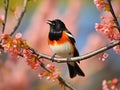 American Redstart Singing Royalty Free Stock Photo