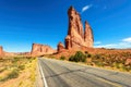 American road in Arches National park, Utah Royalty Free Stock Photo