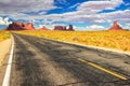 American road to Monument Valley, Arizona
