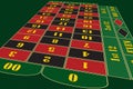 American Roulette Table perspective raster illustration