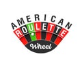 American Roulette wheel sign Royalty Free Stock Photo