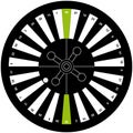 American roulette on white background Royalty Free Stock Photo