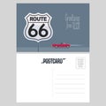 American route 66 vector illustration