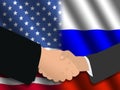 American Russian meeting Royalty Free Stock Photo