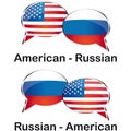 American Russian translator Royalty Free Stock Photo