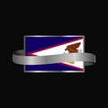 American Samoa flag Ribbon banner design Royalty Free Stock Photo