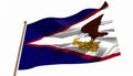 American Samoa flag waving