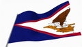 American Samoa flag waving