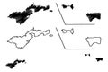 American Samoa Unincorporated and unorganized U.S. territory, United States of America map vector illustration, scribble sketch