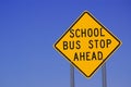 American school bus stop sign Royalty Free Stock Photo