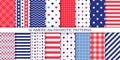 American seamless pattern. 4th July patriotic backgrounds. Vector illustration Royalty Free Stock Photo