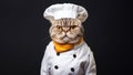 American Shorthair Cat Dressed As A Chef