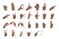 American Sign Langauge Alphabet Royalty Free Stock Photo