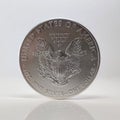 American Silver Eagle, Reverse, Standing with Reflection Royalty Free Stock Photo