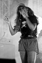 SZA in concert at Panorama Music Festival Royalty Free Stock Photo