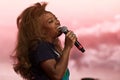 SZA in concert at Panorama Music Festival Royalty Free Stock Photo