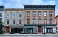 American small town main street with 19th century buildings Royalty Free Stock Photo