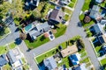 An American small town in New Jersey district with sleeping residential houses a comfortable living environment Royalty Free Stock Photo