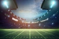 American Soccer Stadium 3d rendering. Royalty Free Stock Photo