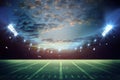 American Soccer Stadium 3d rendering. Royalty Free Stock Photo