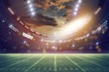 American Soccer Stadium 3d rendering. Royalty Free Stock Photo