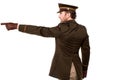 American soldier pointing at something Royalty Free Stock Photo