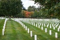 American soldier white stone grave stones at Arlington National