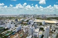 American southern architecture of Miami Beach. South Beach high luxurious hotels and apartment buildings. Tourist Royalty Free Stock Photo