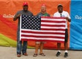 American sport fans supporting team USA during the Rio 2016 Olympic Games