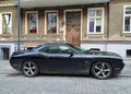 American sport muscle car Dodge Viper black parked