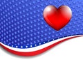 American, Stars and Stripes Background with 3D Heart Royalty Free Stock Photo