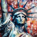 American Statue of Liberty painting