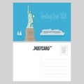 American statue of liberty vector illustration