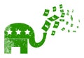 American Stimulus Money Package Scratched Icon Image