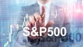 American stock market index S P 500 - SPX. Financial Trading Business concept Royalty Free Stock Photo