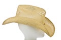 American straw worn cowboy hat