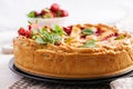 American strawberry pie tart cake sweet baked pastry food Royalty Free Stock Photo