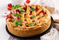 American strawberry pie tart cake sweet baked pastry food