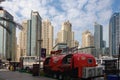 American-style Coffee Van at Dubai Marina Walk und Skyline