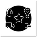 American supply chains glyph icon