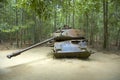 American Tank destroyed by Viet Congs Royalty Free Stock Photo