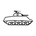 Tank icon on white