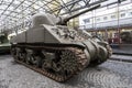 American tank M4A4 Sherman, produced in 1942-1945. It was used in World War II. The Museum of Technology of Vadim Zadorozhny.