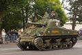 American tank of the Second World War parading for the national day of 14 July ,France