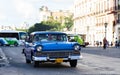 American taxi classic car in havana city