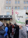 American Teachers, March for Our Lives, Anti Gun Protest, NYC, NY, USA Royalty Free Stock Photo