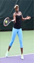 American Tennis Player Sloan Stephens Hitting a Forehand