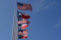 American And Texas Flags I Royalty Free Stock Photo