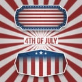 American 4th of July Holiday Banners Royalty Free Stock Photo