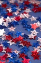An American Themed Background with Red White and Blue Stars Royalty Free Stock Photo
